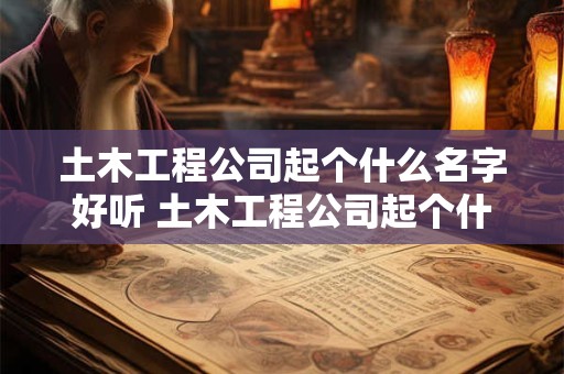 土木工程公司起个什么名字好听 土木工程公司起个什么名字好听一点