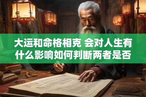 大运和命格相克 会对人生有什么影响如何判断两者是否相克