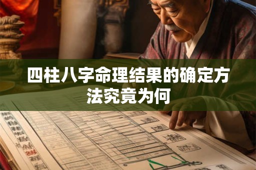 四柱八字命理结果的确定方法究竟为何