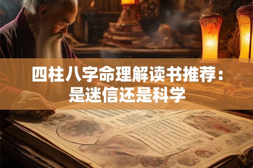 四柱八字命理解读书推荐：是迷信还是科学