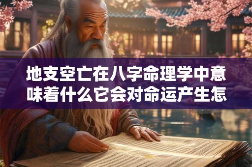 详细阅读:地支空亡在八字命理学中意味着什么它会对命运产生怎样的影响 地支空亡在八字命理学中意味着什么它会对命运产生怎样的影响