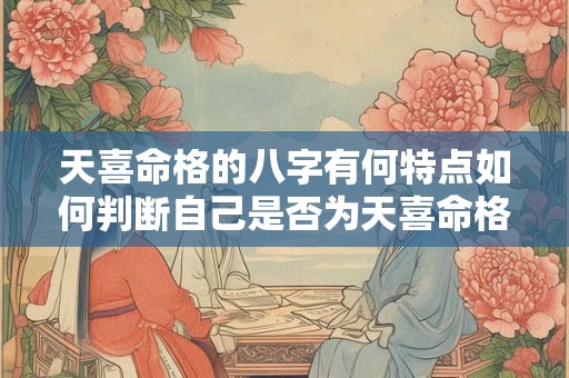 天喜命格的八字有何特点如何判断自己是否为天喜命格