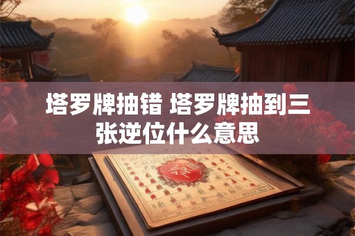 塔罗牌抽错 塔罗牌抽到三张逆位什么意思