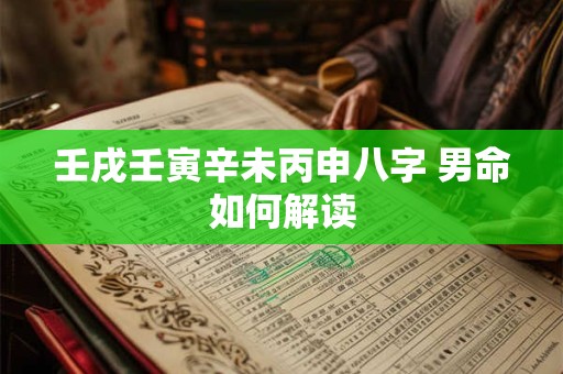 壬戌壬寅辛未丙申八字 男命如何解读