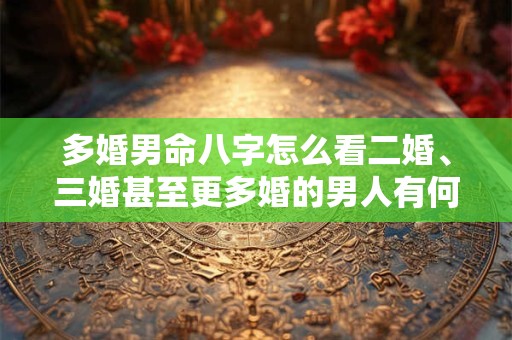 多婚男命八字怎么看二婚、三婚甚至更多婚的男人有何八字特征