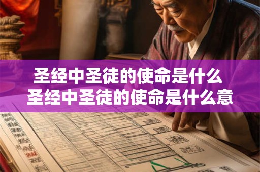 圣经中圣徒的使命是什么 圣经中圣徒的使命是什么意思