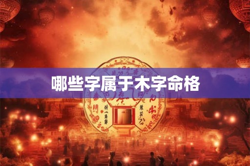 哪些字属于木字命格