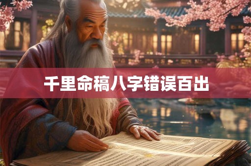 千里命稿八字错误百出