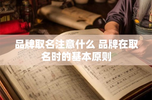 品牌取名注意什么 品牌在取名时的基本原则