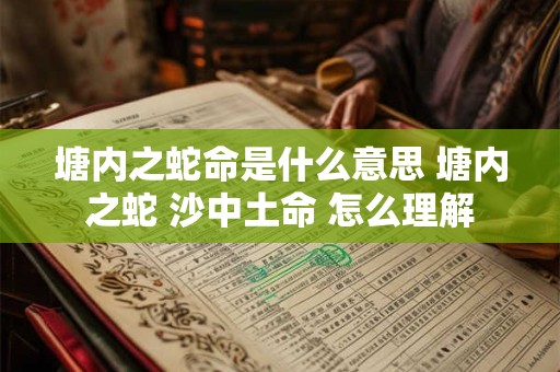 塘内之蛇命是什么意思 塘内之蛇 沙中土命 怎么理解