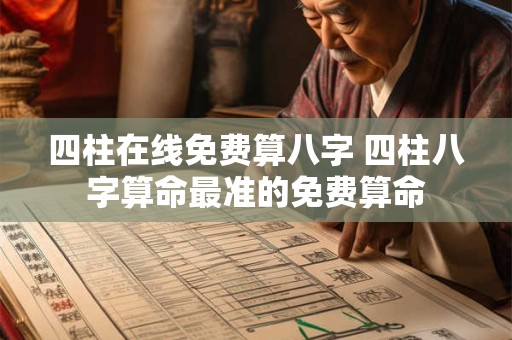 四柱在线免费算八字 四柱八字算命最准的免费算命