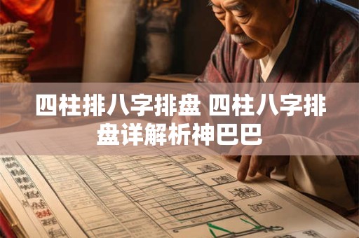 四柱排八字排盘 四柱八字排盘详解析神巴巴