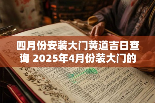 四月份安装大门黄道吉日查询 2025年4月份装大门的黄道吉日查询