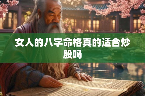 女人的八字命格真的适合炒股吗