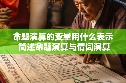 命题演算的变量用什么表示 简述命题演算与谓词演算之间的关系
