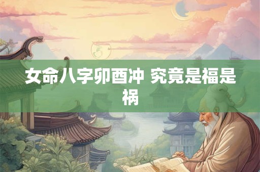 女命八字卯酉冲 究竟是福是祸