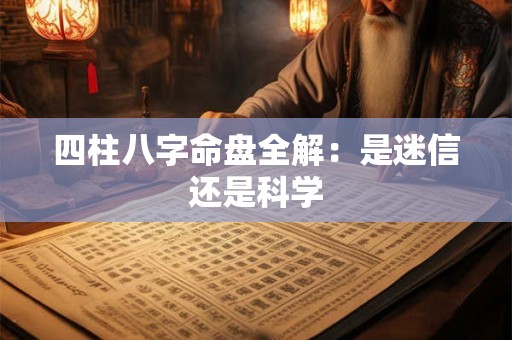 四柱八字命盘全解：是迷信还是科学