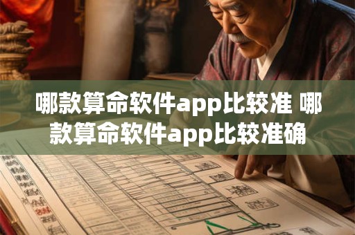哪款算命软件app比较准 哪款算命软件app比较准确