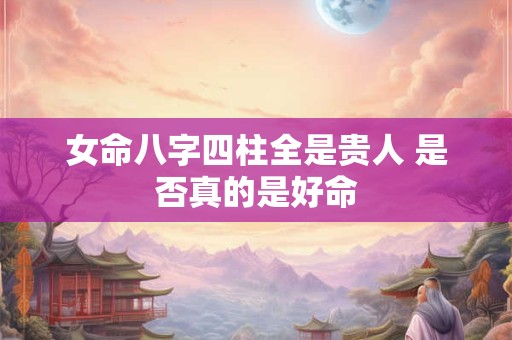女命八字四柱全是贵人 是否真的是好命