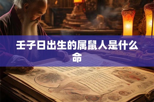 壬子日出生的属鼠人是什么命