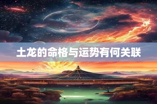 土龙的命格与运势有何关联