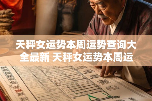 天秤女运势本周运势查询大全最新 天秤女运势本周运势查询大全最新星座