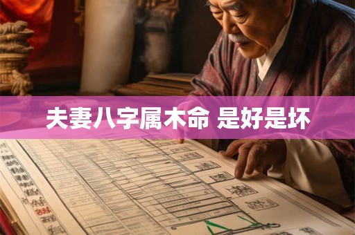 夫妻八字属木命 是好是坏