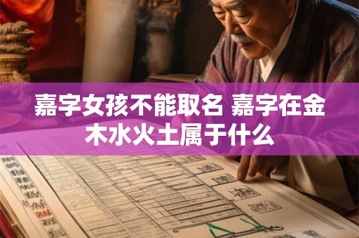 嘉字女孩不能取名 嘉字在金木水火土属于什么