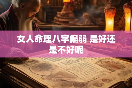 女人命理八字偏弱 是好还是不好呢