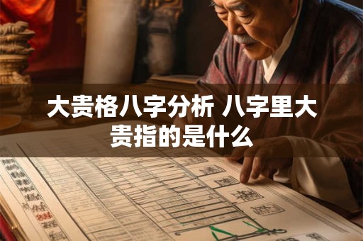 大贵格八字分析 八字里大贵指的是什么 大贵格八字分析 八字里大贵指的是什么