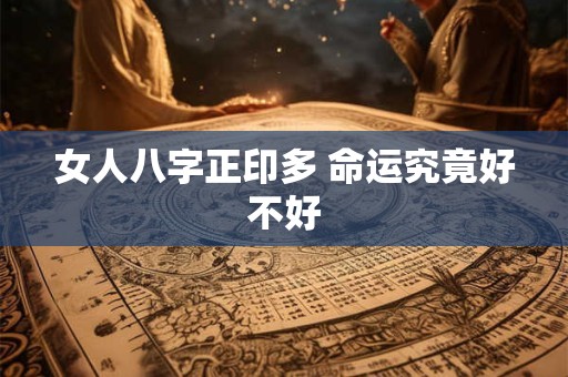 女人八字正印多 命运究竟好不好