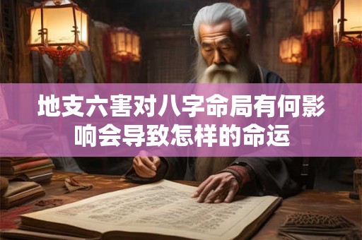 地支六害对八字命局有何影响会导致怎样的命运