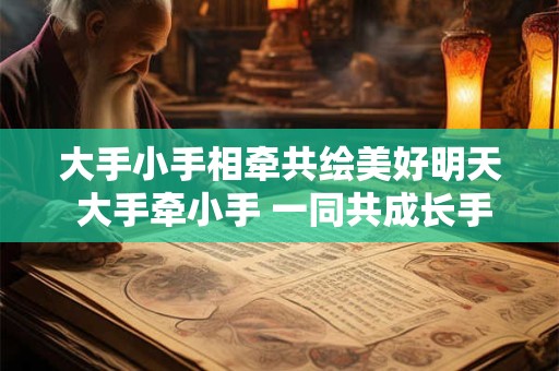 大手小手相牵共绘美好明天 大手牵小手 一同共成长手抄报