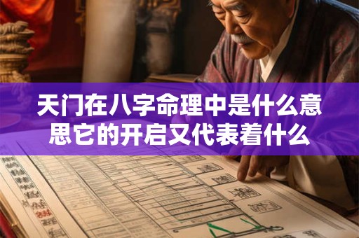 天门在八字命理中是什么意思它的开启又代表着什么