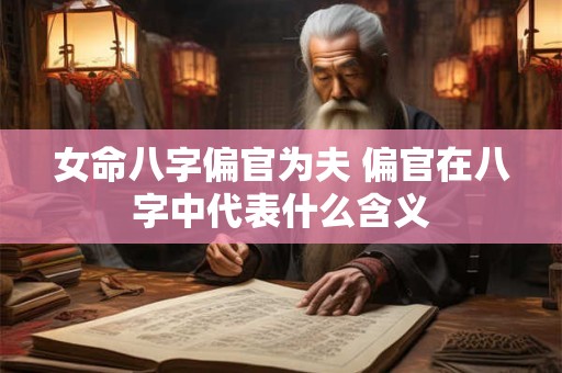 女命八字偏官为夫 偏官在八字中代表什么含义