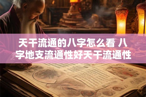 天干流通的八字怎么看 八字地支流通性好天干流通性差