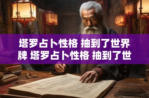 塔罗占卜性格 抽到了世界牌 塔罗占卜性格 抽到了世界牌会怎么样