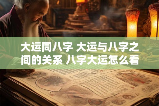 大运同八字 大运与八字之间的关系 八字大运怎么看