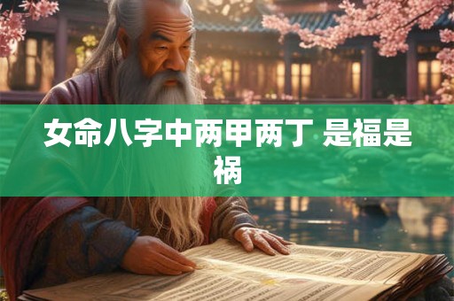 女命八字中两甲两丁 是福是祸
