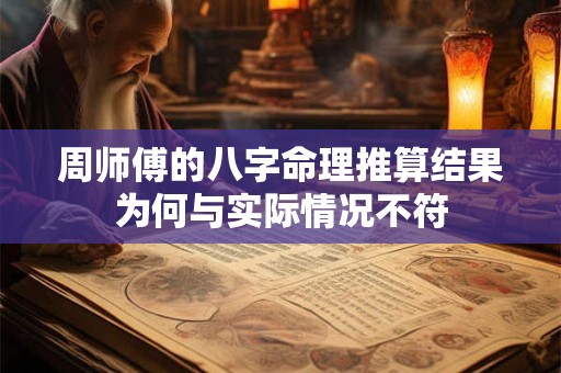周师傅的八字命理推算结果为何与实际情况不符