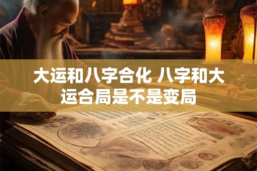 大运和八字合化 八字和大运合局是不是变局