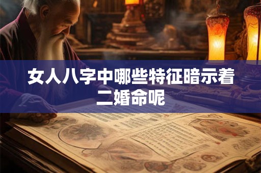 女人八字中哪些特征暗示着二婚命呢