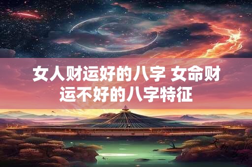 女人财运好的八字 女命财运不好的八字特征