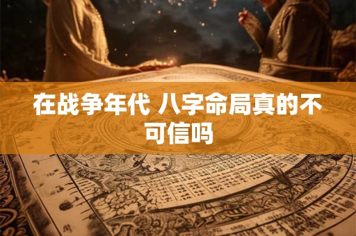 在战争年代 八字命局真的不可信吗