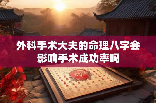 外科手术大夫的命理八字会影响手术成功率吗