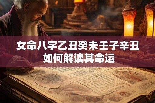 女命八字乙丑癸未壬子辛丑 如何解读其命运
