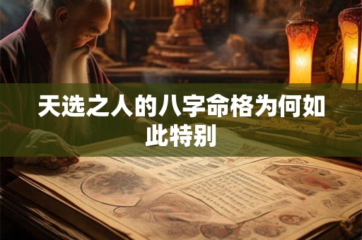 天选之人的八字命格为何如此特别