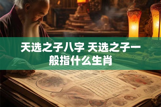 天选之子八字 天选之子一般指什么生肖
