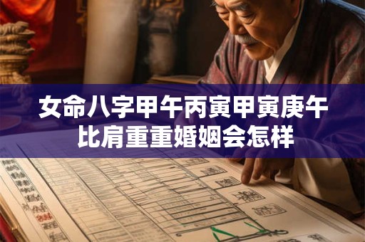 女命八字甲午丙寅甲寅庚午 比肩重重婚姻会怎样