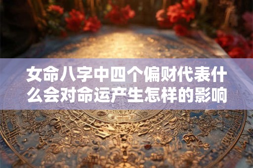 女命八字中四个偏财代表什么会对命运产生怎样的影响